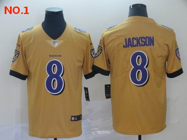 Men's Baltimore Ravens 8 Lamar Jackson Jerseys-3